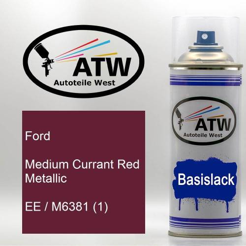 Ford, Medium Currant Red Metallic, EE / M6381 (1): 400ml Sprühdose, von ATW Autoteile West.